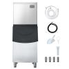 Commercial Ice Maker Machine, 450LBS/24H Ice-Making Machine with 250LBS Stainless Steel Storage Bin