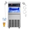 Commercial Ice Maker Machine, 100 lbs/24h with 30-35 lbs Storage, Built-in/Freestanding/Under Counter
