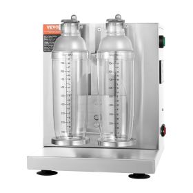 Milkshake Maker Machine, 120W Commercial Milk Tea Shaker Machine, Double Head Milk Shake Mixer Machine, 0-180s Adjustable Milkshake Blender