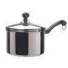 Classic Series 2 Quart Stainless Steel Sauce Pan with Lid, Induction Compatible, Metal Utensil and Dishwasher Safe, Stainless Steel