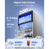 Commercial Ice Maker Machine, 200 lbs/24h with 50 lbs Storage Capacity, Built-in/Freestanding/Under Counter
