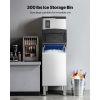 Commercial Ice Maker Machine, 800LBS/24H Ice-Making Machine with 300LBS Stainless Steel Storage Bin