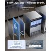 Commercial Ice Maker Machine, 200 lbs/24h with 50 lbs Storage Capacity, Built-in/Freestanding/Under Counter
