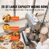 Commercial Food Mixer, 18.7L Commercial Stand Mixer with 3 Adjustable Speeds, 1100W Dough Mixer with Stainless Steel Bowl and 3 Mixing Attachments