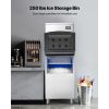 Commercial Ice Maker Machine, 450LBS/24H Ice-Making Machine with 250LBS Stainless Steel Storage Bin