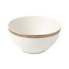 (4 pack)Everest Ceramic Bowl Off-White with Gold Rim