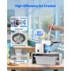 Commercial Ice Shaver Machine, 661 LBS/H Electric Ice Crusher with Replaceable Container, 350W Premium Motor, 4 Blades