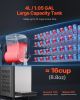 Commercial Slushy Machine, 4L Single Tank Frozen Drink Machine, 16 Cups Stainless Steel Margarita Smoothie Frozen Drink Maker